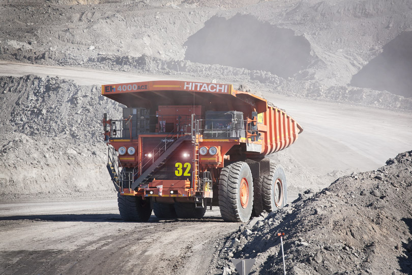 mining photography small feature image of mine truck on circuit